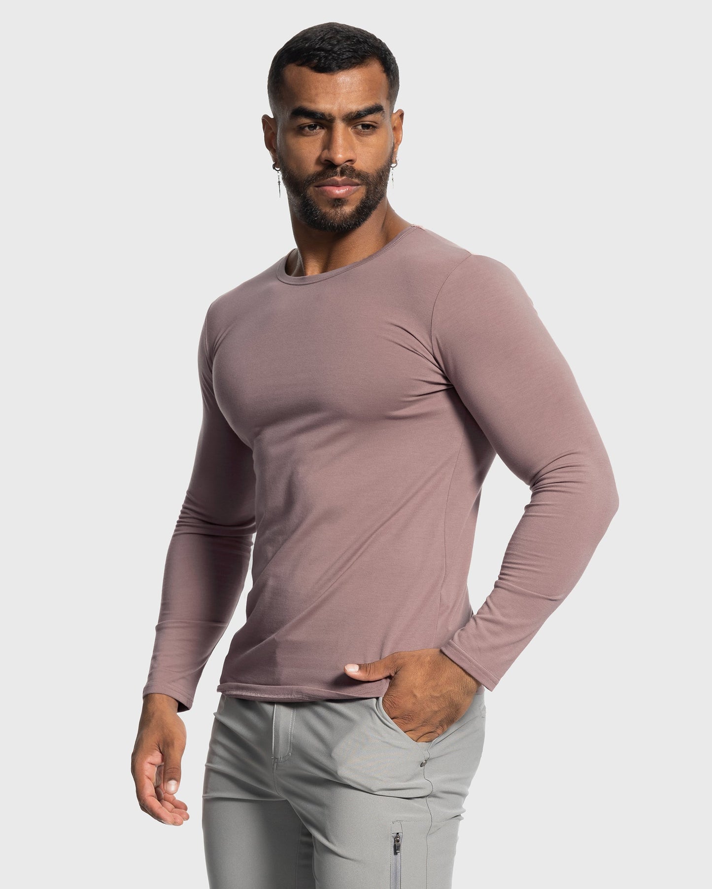 All Day Elite Curve-Hem Tee Stretch Long Sleeve