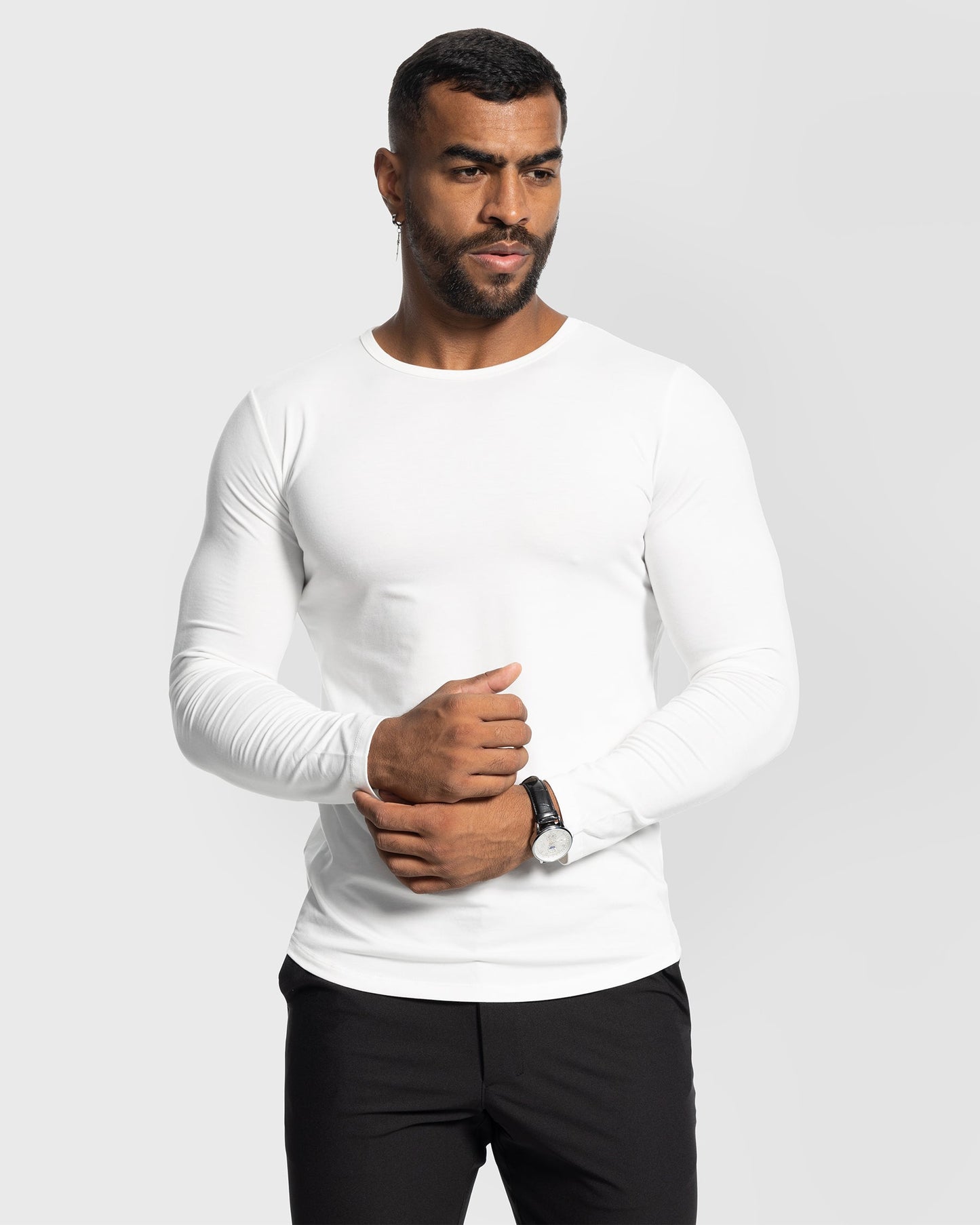 All Day Elite Curve-Hem Tee Stretch Long Sleeve