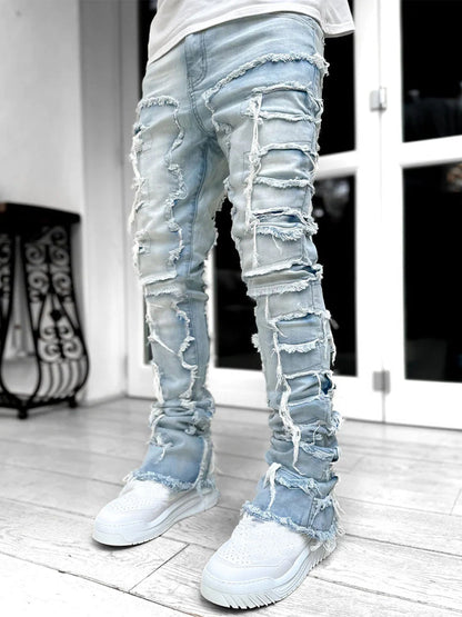 Tassel Trim Denim Pants Street Jeans