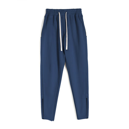 Track Side Sweatpants Jogger With Zipper Hem