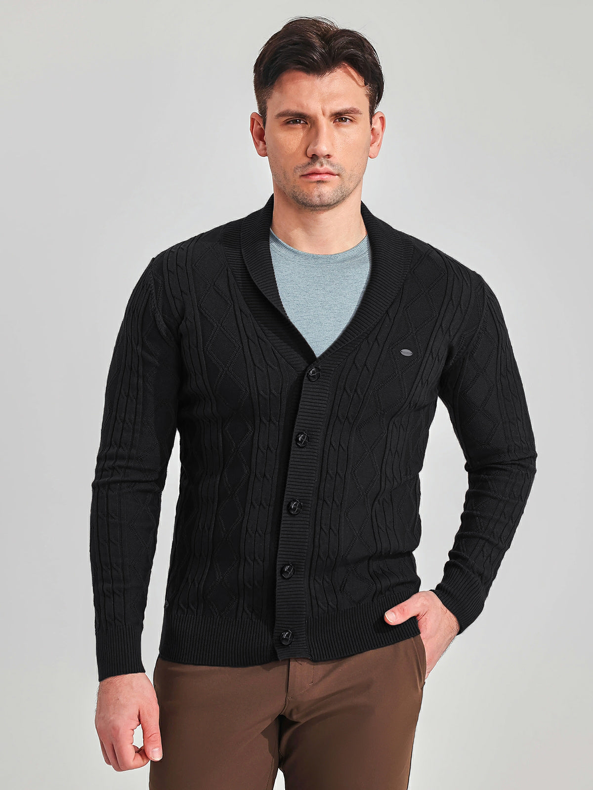 Shawl Collar Cardigan Sweater